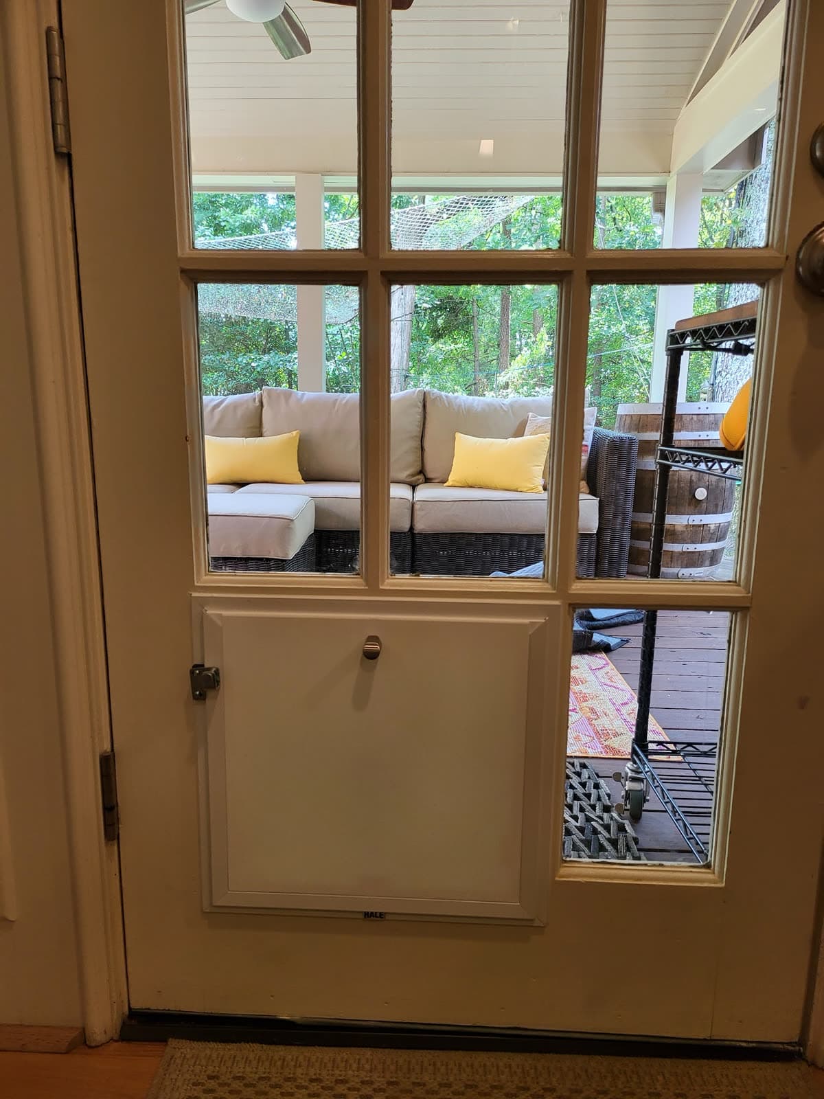 Real Elite Pet Doors installation — a custom-fitted pet door in a Georgia home