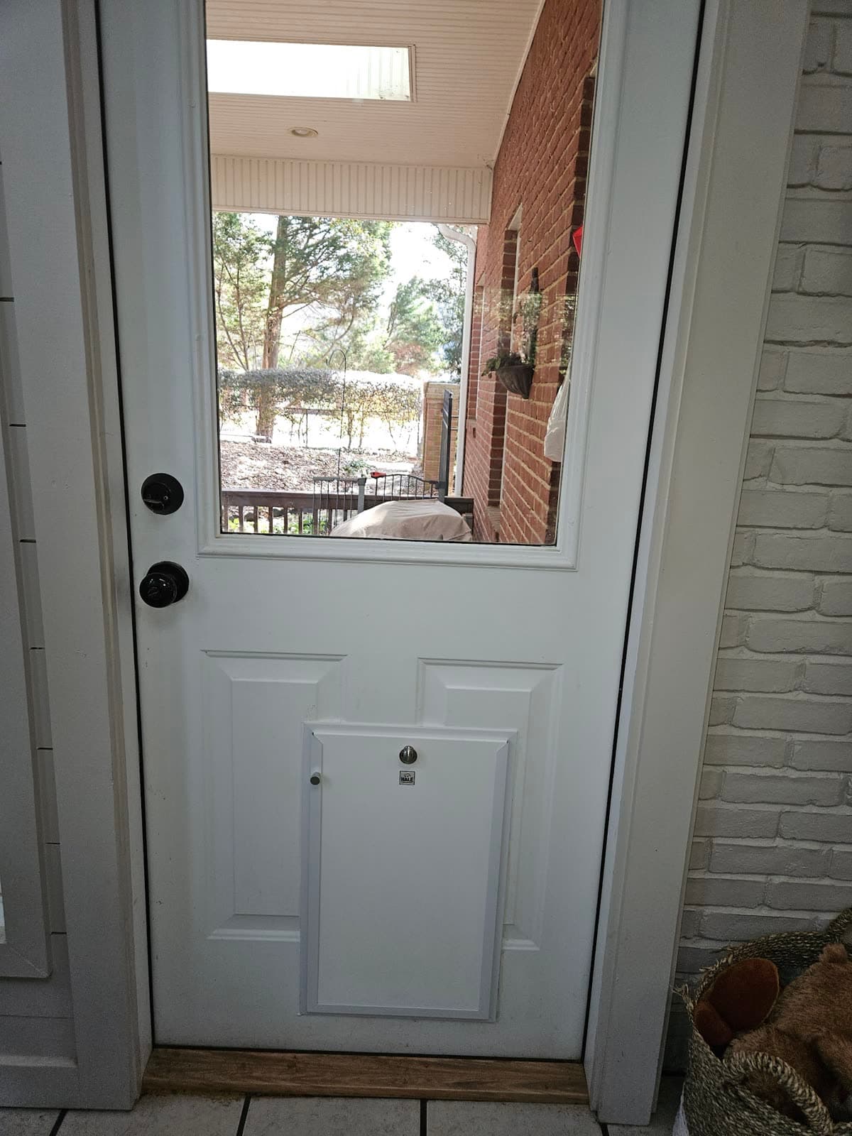 Real Elite Pet Doors installation — a custom-fitted pet door in a Georgia home