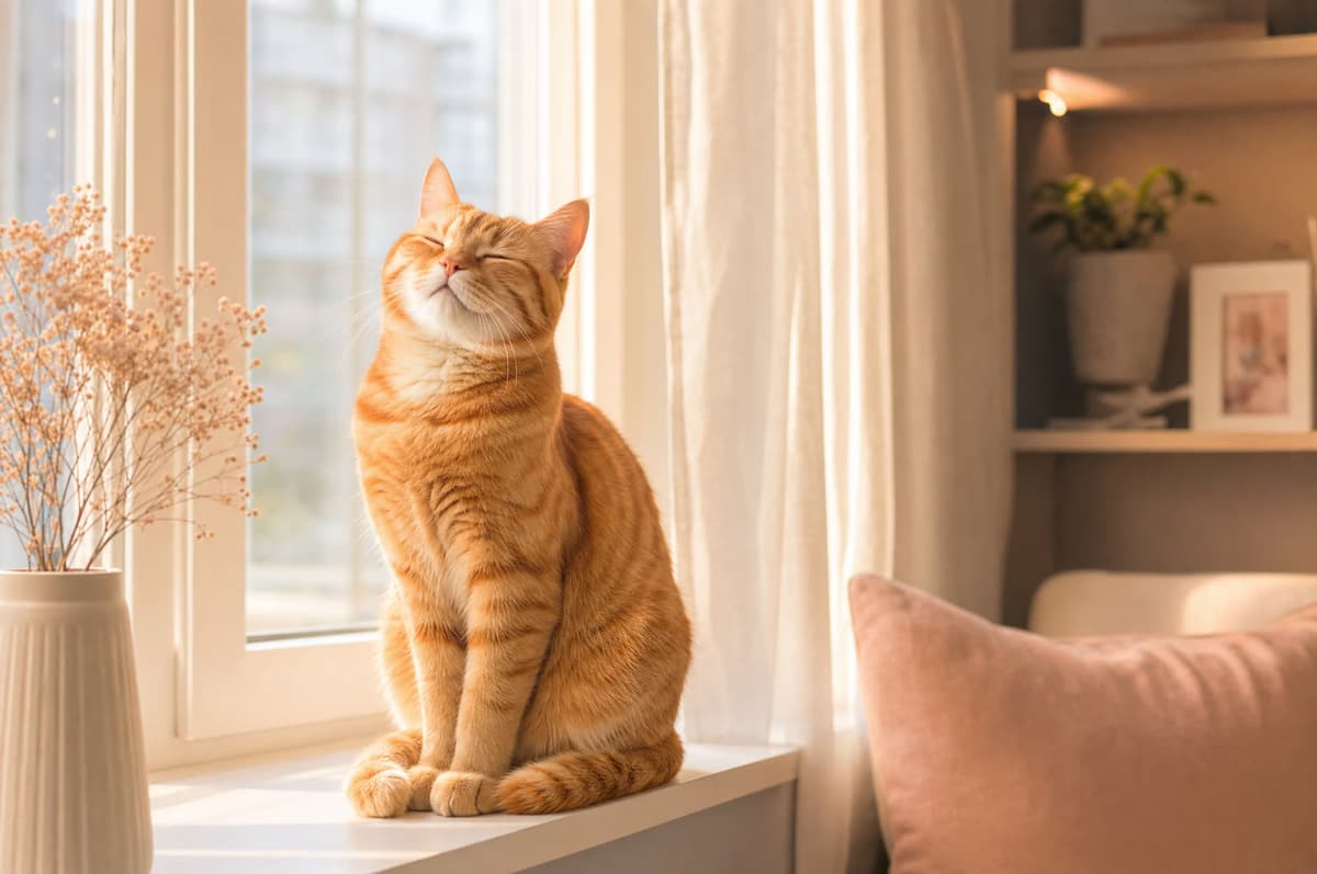 A cat comfortably using a pet door